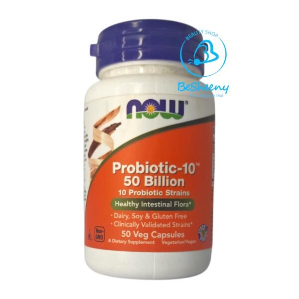 عبوة بروبيوتيك لدعم صحة الجهاز الهضمي والمناعة Probiotic 10 من ناو فودز
