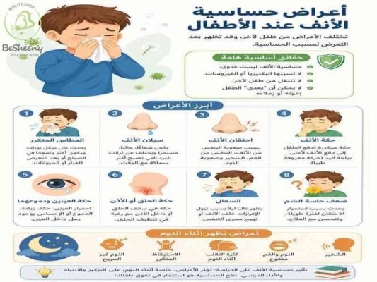 اعراض حساسية الانف عند الاطفال