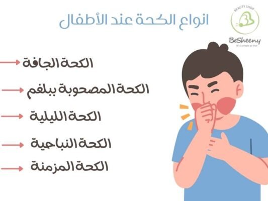 انواع الكحة عند الأطفال