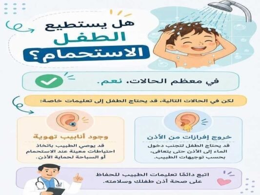 هل يستطيع الطفل الاستحمام