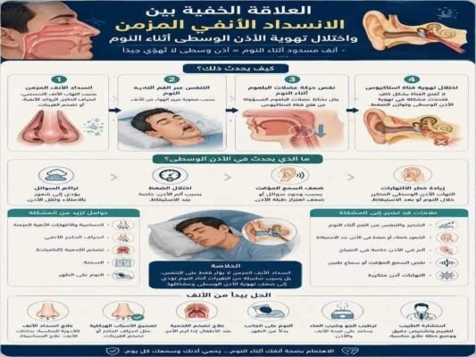 العلاقة بين انسداد الانف و اختلال التهوية