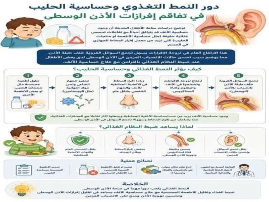 دور النمط التغذوي في تفاقم إفرازات الأذن