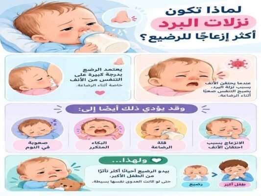لماذا تكون نزلات البرد مزعجة للرضيع