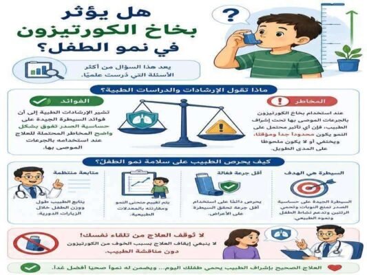 هل يؤثر بخاخ الكورتيزون في نمو الطفل