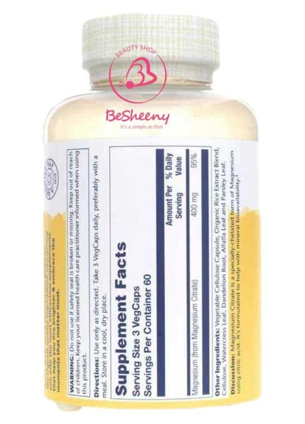 سترات المغنيسيوم كبسول -400 Magnesium Citrate