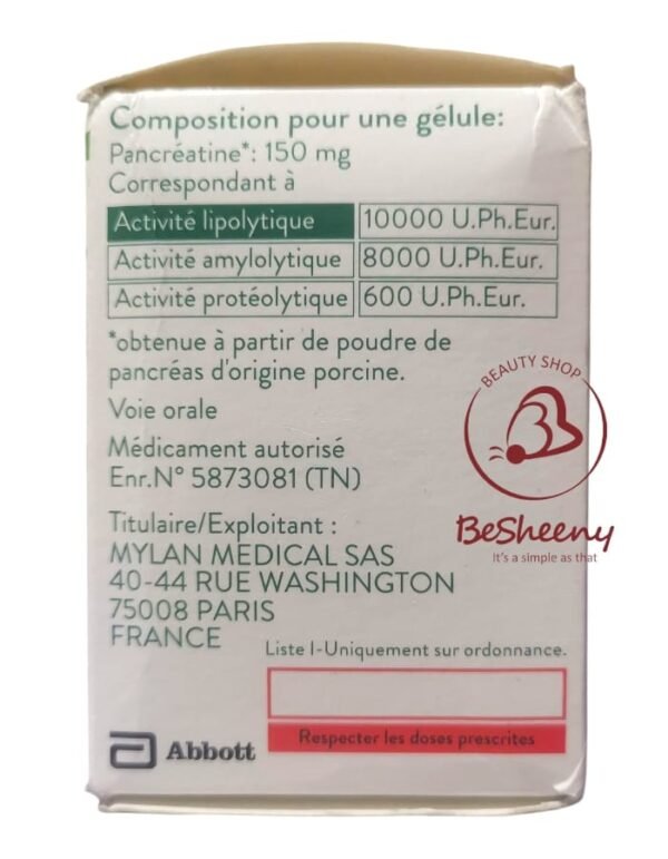 مكونات كريون لنقص انزيمات البنكرياس KREON 10000