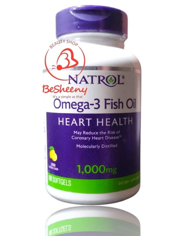 كبسولات أوميجا بنكهة الليمون الطبيعى natrol omega 3 fish oil