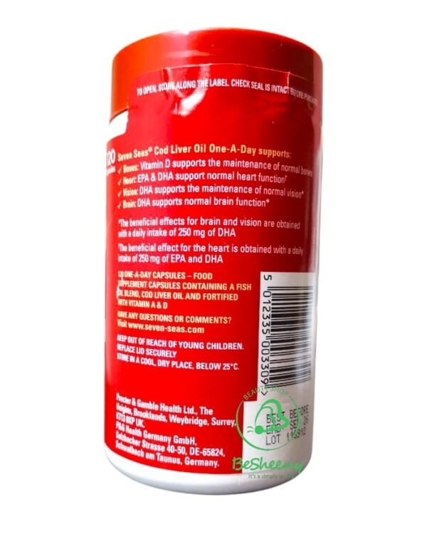 كبسولات زيت كبد سمك القد من سفن سيز - 120 كبسولة Seven Seas