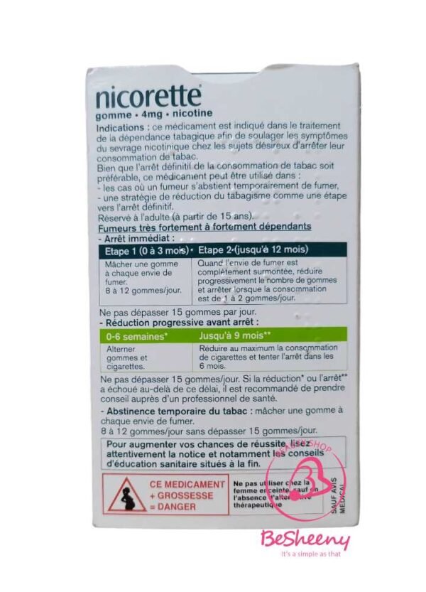 نيكوريت لوقف التدخين – Nicorette 4 MG menthe